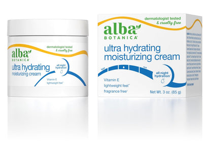 Alba Botanica Ultra Hydrating Feuchtigkeitscreme mit Vitamin E, Duftfrei, 85 g (Verpackung kann variieren)