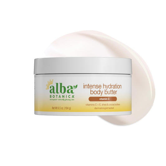 Alba Botanica Intense Hydration Whipped Body Butter – mit Shea-, Kakao- und Kukui-Nussbutter, 6,5 Unzen