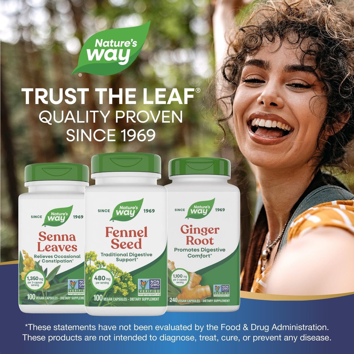 Nature's Way Fenchelsamen, Traditionelle Verdauungsunterstützung*, 480 mg pro Portion, Glutenfrei & Vegan, Non-GMO Project Verified, 100 Kapseln