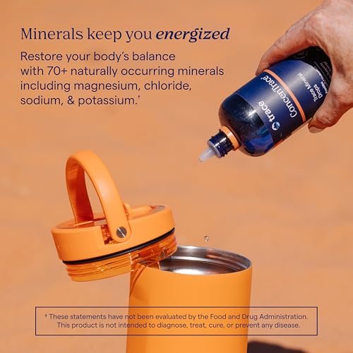 Trace Minerals ConcenTrace Spurenelement-Tropfen | Unterstützt Energie, Verdauung, Knochengesundheit & Hydration | 70+ ionische Spurenelemente mit Magnesium, Chlorid & Kalium | Keto, vegan & ohne Gentechnik | 118 ml (4 Fl Oz)