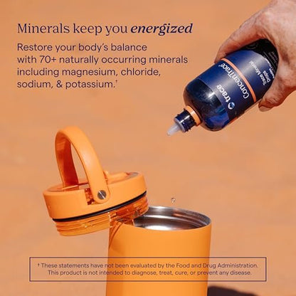 Trace Minerals ConcenTrace Spurenelement-Tropfen | Unterstützt Energie, Verdauung, Knochengesundheit & Hydration | 70+ ionische Spurenelemente mit Magnesium, Chlorid & Kalium | Keto, vegan & ohne Gentechnik | 118 ml (4 Fl Oz)