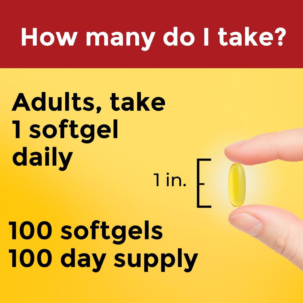 Nature Made Leinsamenöl 1000 mg, Omega-3 ohne Fisch, Nahrungsergänzungsmittel zur Unterstützung der Herzgesundheit, 100 Weichkapseln, 100-Tage-Vorrat