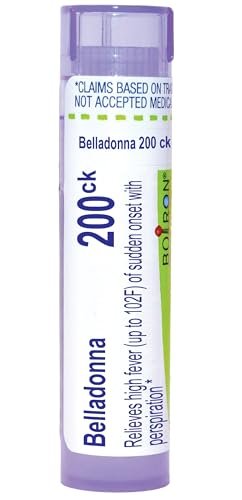 Boiron Belladonna 200CK, 80 Kügelchen, Homöopathisches Mittel bei Fieber