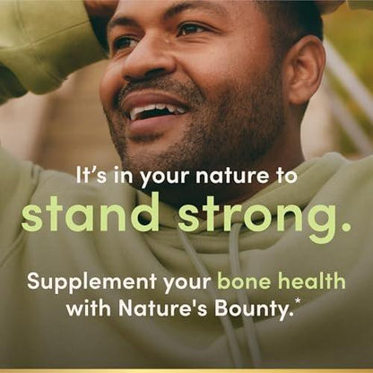 Nature's Bounty Calcium Carbonate & Vitamin D – 600 mg Calcium & 800 IU Vitamin D3, 250 Tabletten – Unterstützt Knochen- und Immungesundheit