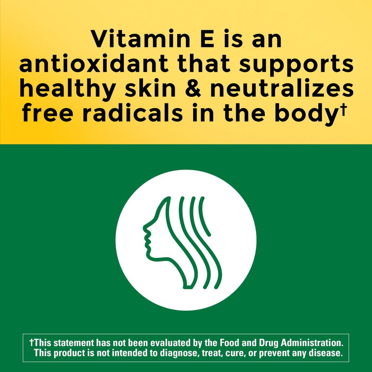 Nature Made Vitamin E 180 mg (400 IU) dl-Alpha – Nahrungsergänzungsmittel für Antioxidans- und Hautunterstützung, 100 Weichkapseln, 100-Tage-Versorgung