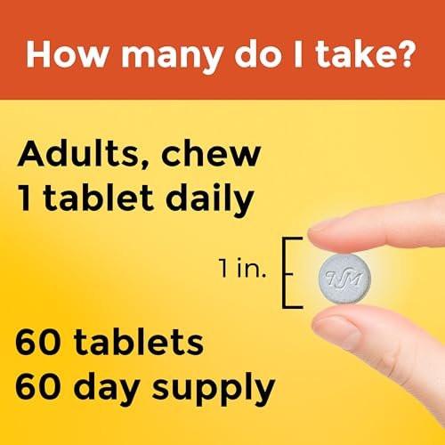 Nature Made Kaubare Vitamin C 500 mg Tabletten – Immununterstützung, 60 Stück, 60-Tage-Vorrat
