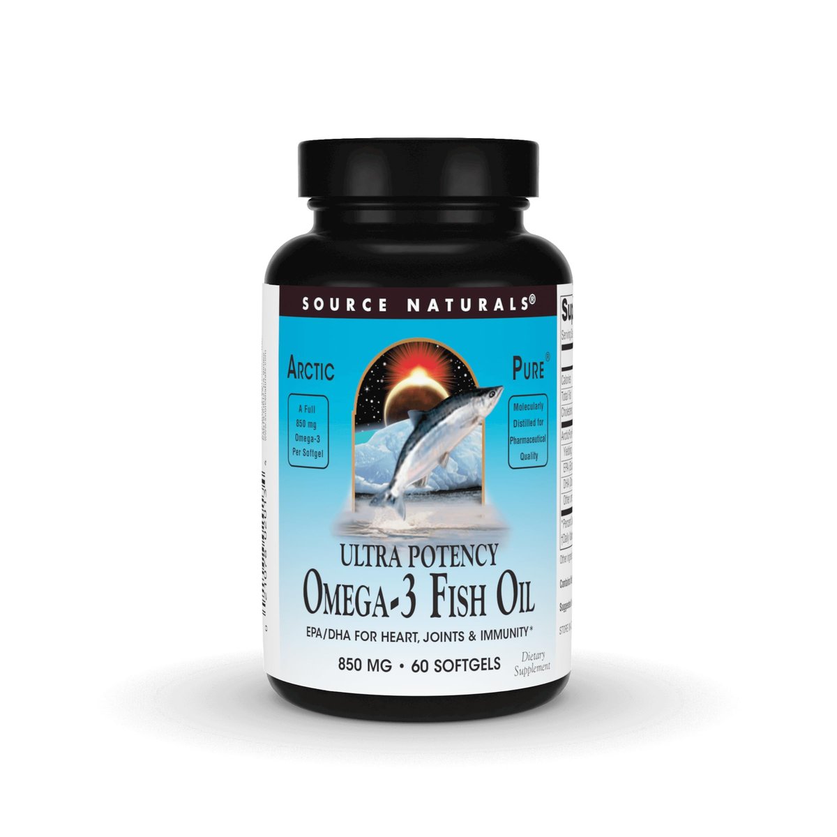 Source Naturals ArcticPure Ultra Potency 850 mg Omega-3 Fischöl – 60 Weichkapseln