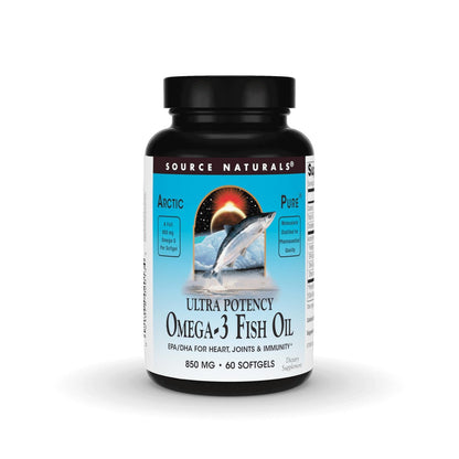 Source Naturals ArcticPure Ultra Potency 850 mg Omega-3 Fischöl – 60 Weichkapseln