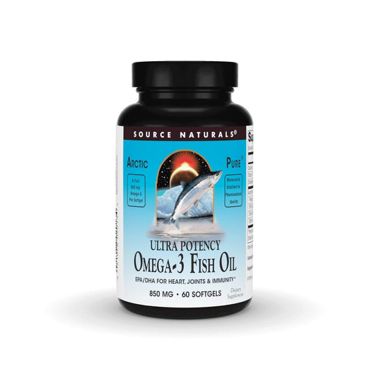 Source Naturals ArcticPure Ultra Potency 850 mg Omega-3 Fischöl – 60 Weichkapseln