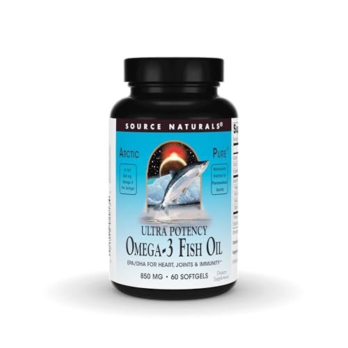 Source Naturals ArcticPure Ultra Potency 850 mg Omega-3 Fischöl – 60 Weichkapseln