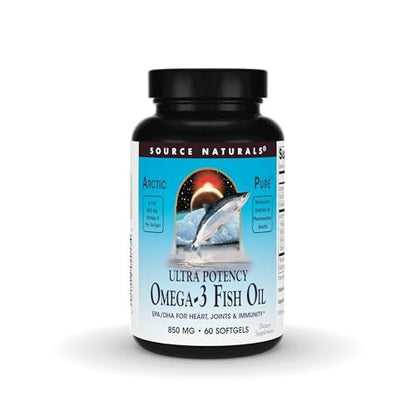 Source Naturals ArcticPure Ultra Potency 850 mg Omega-3 Fischöl – 60 Weichkapseln