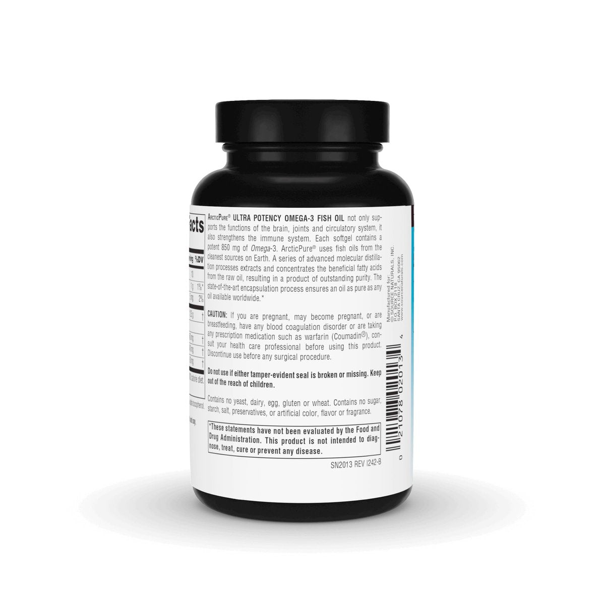 Source Naturals ArcticPure Ultra Potency 850 mg Omega-3 Fischöl – 60 Weichkapseln