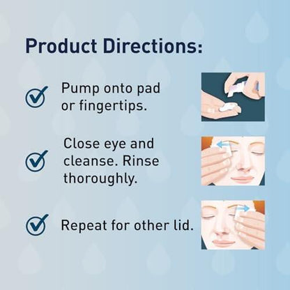 OCuSOFT Lid Scrub Original Compliance Kit – Schaumendes Augenlid-Reinigungsset mit trockenen Tüchern – Tägliche Reinigung von Öl, Staub, Pollen und Augen-Make-up – 1,68 fl oz & 100 trockene Pads