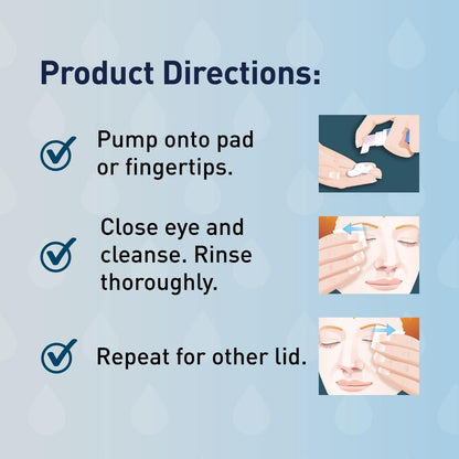 OCuSOFT Lid Scrub Original Compliance Kit – Schaumendes Augenlid-Reinigungsset mit trockenen Tüchern – Tägliche Reinigung von Öl, Staub, Pollen und Augen-Make-up – 1,68 fl oz & 100 trockene Pads