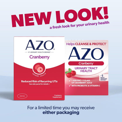 AZO Cranberry Kapseln für die Harnwegsgesundheit für Frauen und Männer, Zuckerfrei, Nicht-GVO, 50 Kapseln