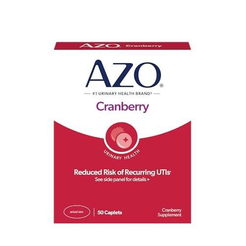 AZO Cranberry Kapseln für die Harnwegsgesundheit für Frauen und Männer, Zuckerfrei, Nicht-GVO, 50 Kapseln