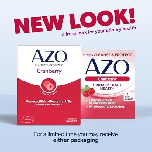 AZO Cranberry Kapseln für die Harnwegsgesundheit für Frauen und Männer, Zuckerfrei, Nicht-GVO, 50 Kapseln