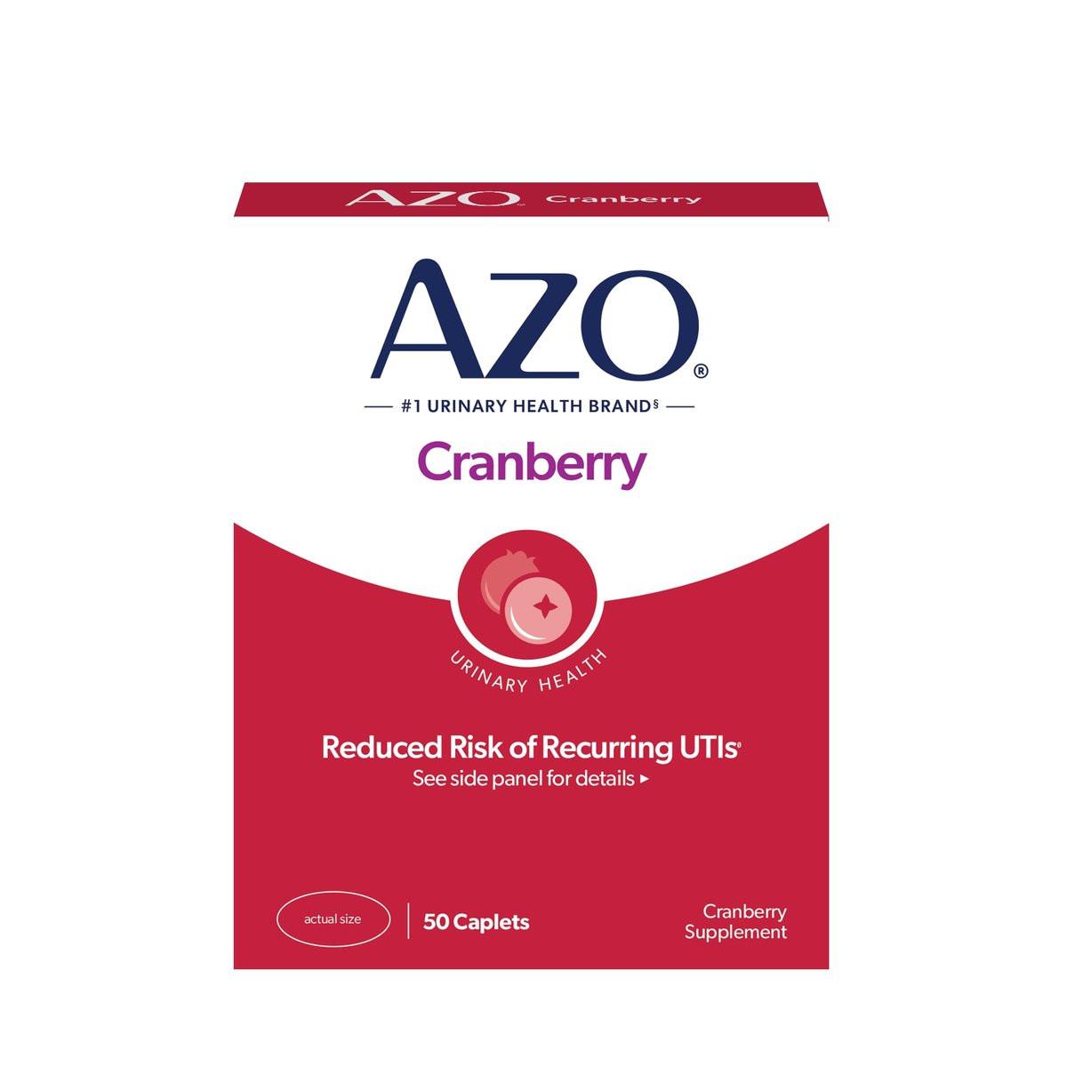 AZO Cranberry Kapseln für die Harnwegsgesundheit für Frauen und Männer, Zuckerfrei, Nicht-GVO, 50 Kapseln