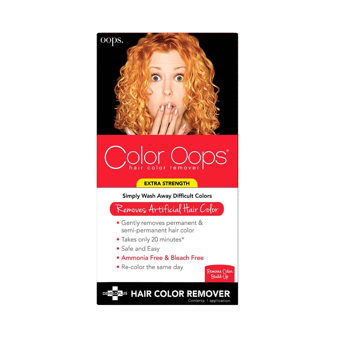 Color Oops Extra Strength Haarfarbenentferner, 1 Anwendung, Haarfarbenentferner wirkt in 20 Minuten, entfernt sicher permanente & semi-permanente Farbe, ohne Ammoniak & Bleichmittel
