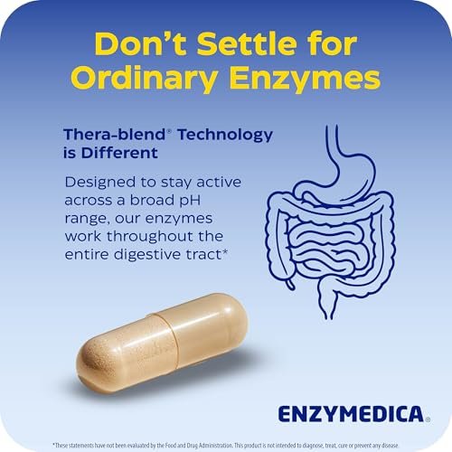 Enzymedica Digest Complete – Verdauungsenzyme für Frauen & Männer, 30 Kapseln, vegan, gegen Blähungen & Völlegefühl