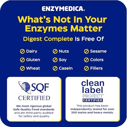 Enzymedica Digest Complete – Verdauungsenzyme für Frauen & Männer, 30 Kapseln, vegan, gegen Blähungen & Völlegefühl