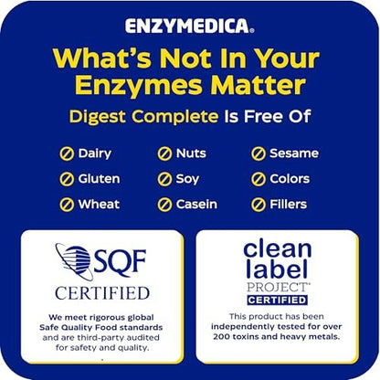 Enzymedica Digest Complete – Verdauungsenzyme für Frauen & Männer, 30 Kapseln, vegan, gegen Blähungen & Völlegefühl