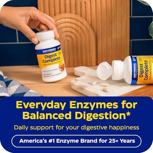 Enzymedica Digest Complete – Verdauungsenzyme für Frauen & Männer, 30 Kapseln, vegan, gegen Blähungen & Völlegefühl