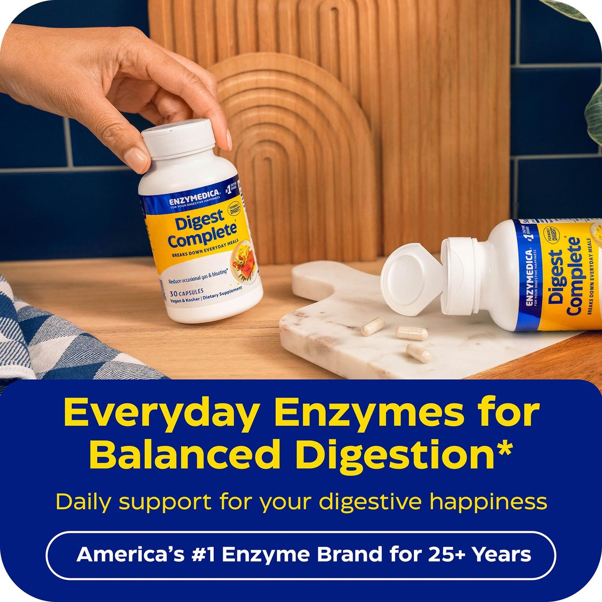 Enzymedica Digest Complete – Verdauungsenzyme für Frauen & Männer, 30 Kapseln, vegan, gegen Blähungen & Völlegefühl