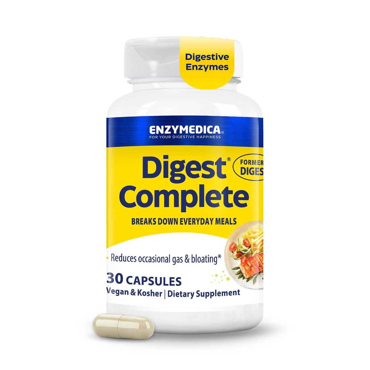 Enzymedica Digest Complete – Verdauungsenzyme für Frauen & Männer, 30 Kapseln, vegan, gegen Blähungen & Völlegefühl