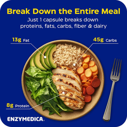 Enzymedica Digest Complete – Verdauungsenzyme für Frauen & Männer, 30 Kapseln, vegan, gegen Blähungen & Völlegefühl