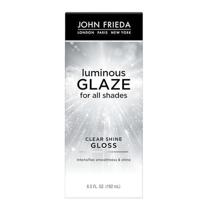 John Frieda Luminous Glaze Clear Shine Gloss – Anti-Fade & Farbschutz für coloriertes Haar, 6,5 Unzen