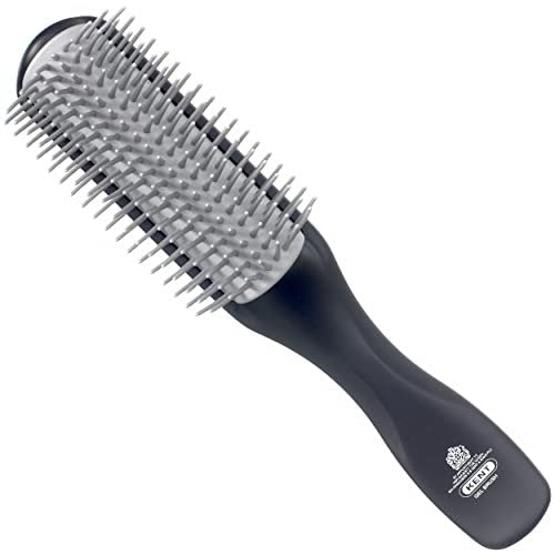 Kent KFM2 Gel Styling Haar Bürste für Männer - 9-reihige Herrenbürste mit ionischen antistatischen Borsten - perfekt für tägliches Styling, Entwirren und Glätten von langem oder dickem Haar
