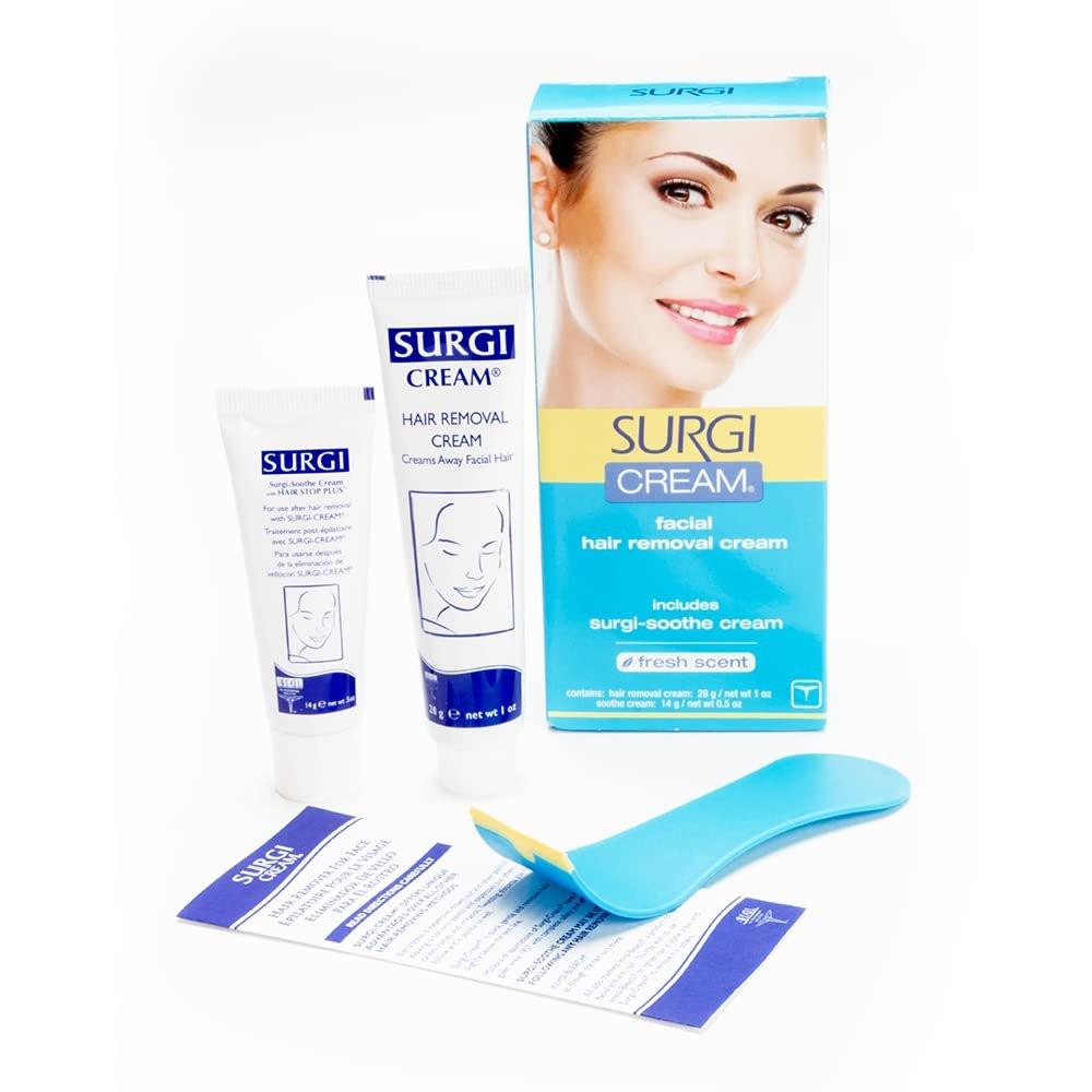 Surgiwax Gesichtshaarentfernungscreme, Haarentferner für das Gesicht, 1-Unzen-Tuben (Packung mit 3)