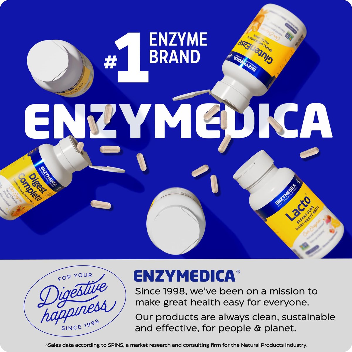 Enzymedica Lacto – fortschrittlichste Laktase-Formel für die Verdauung von Milchprodukten, 30 Kapseln
