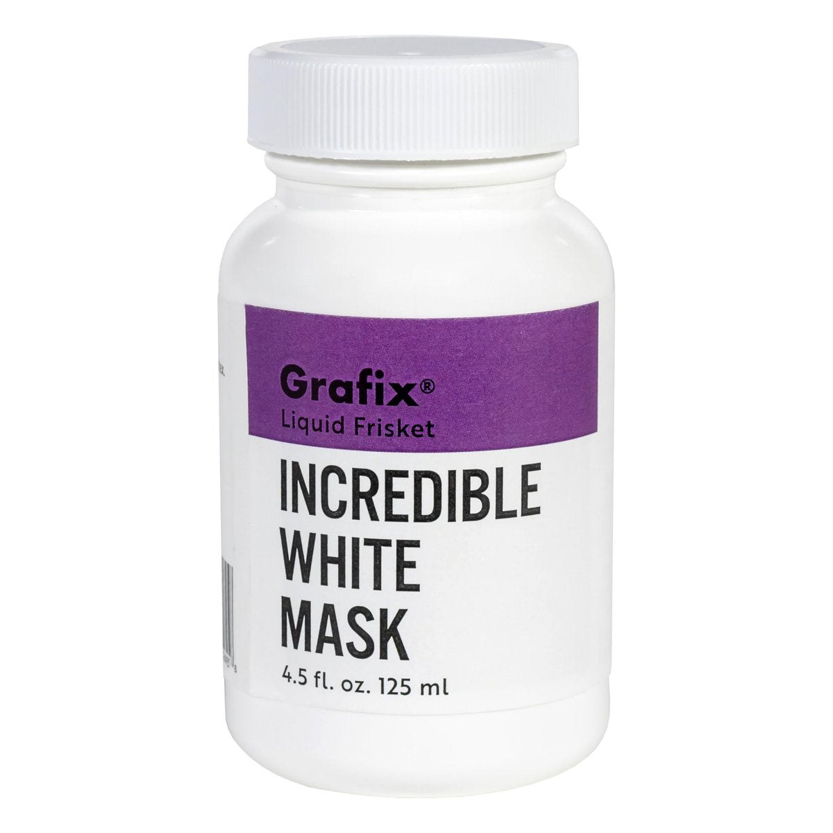 Grafix Incredible White Mask Liquid Frisket – Zuverlässige Latex-Abdeckflüssigkeit für wasserbasierte Medien – Ideal für Alkoholtinten, Aquarell, Acrylfarbe und mehr, 250 ml Flasche