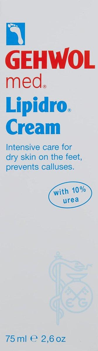 GEHWOL Med Lipidro Creme – Intensivpflege für trockene und empfindliche Füße, 75 ml (2,6 Unzen)