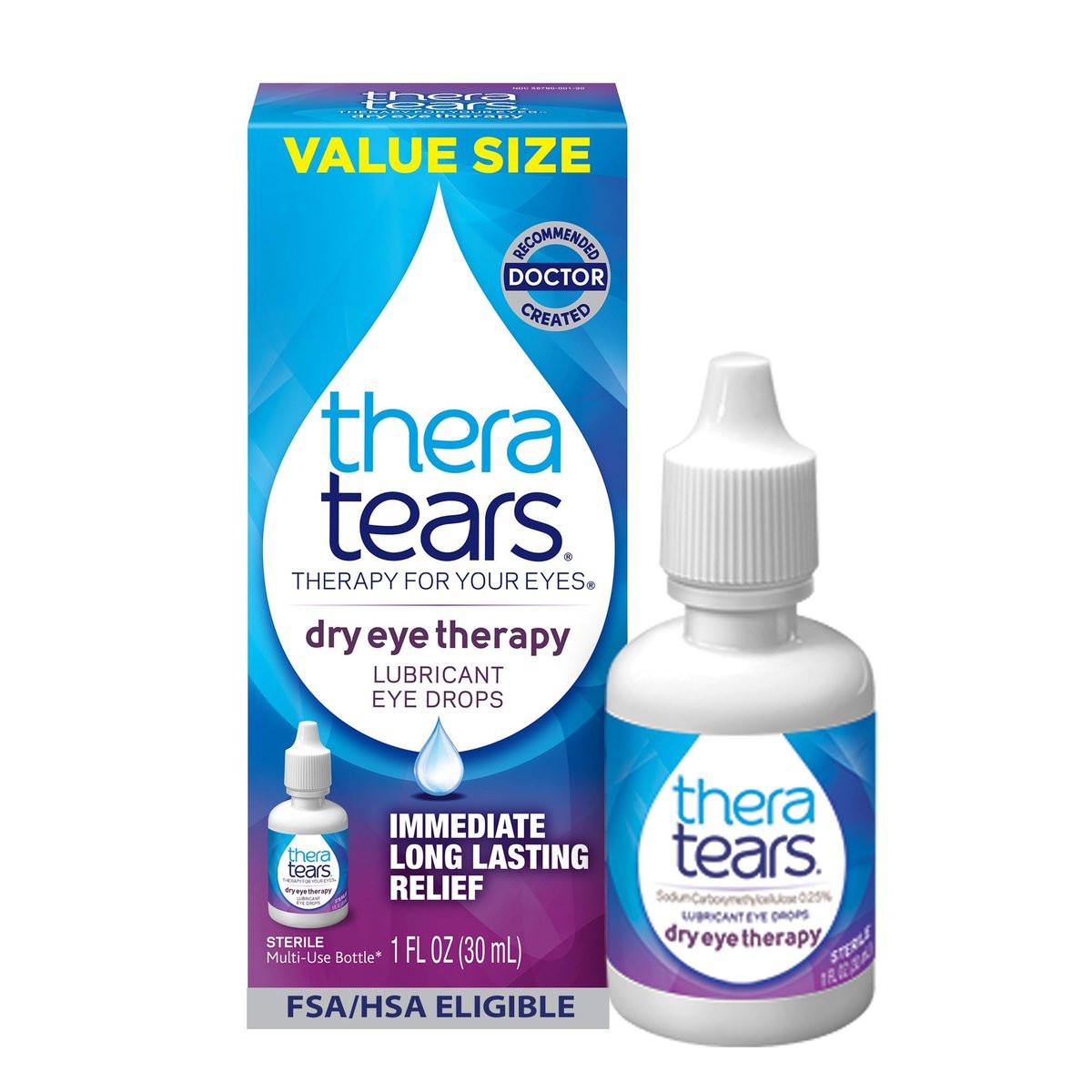 TheraTears Trockene-Augen-Augentropfen für trockene Augen, 29,6 ml