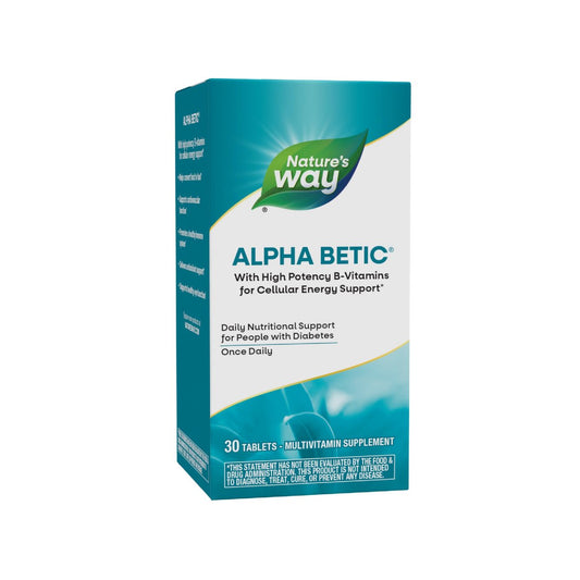 Nature's Way alpha betic Diabetiker Multivitamin – Tägliche Nährstoffunterstützung mit B-Vitaminen, Alpha-Liponsäure, Taurin, Lutein – 30 Tabletten