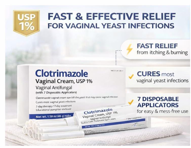 Clotrimazol Vaginal Creme 1% USP - 45 g | Intimcreme bei Pilzinfektionen