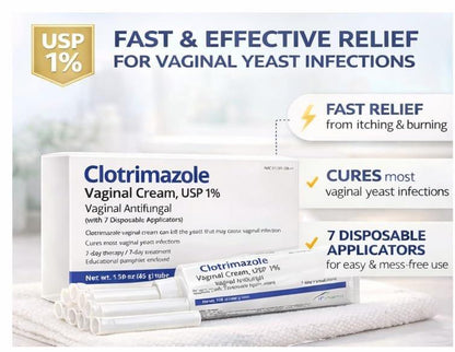 Clotrimazol Vaginal Creme 1% USP - 45 g | Intimcreme bei Pilzinfektionen