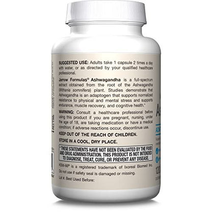 Jarrow Formulas Ashwagandha Kapseln, 300 mg, Unterstützt die normale Stressresistenz, 120 vegane Kapseln, 60 Tage Vorrat