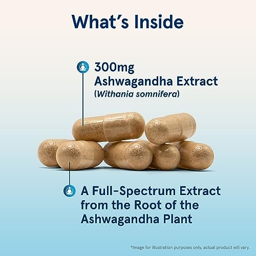 Jarrow Formulas Ashwagandha Kapseln, 300 mg, Unterstützt die normale Stressresistenz, 120 vegane Kapseln, 60 Tage Vorrat
