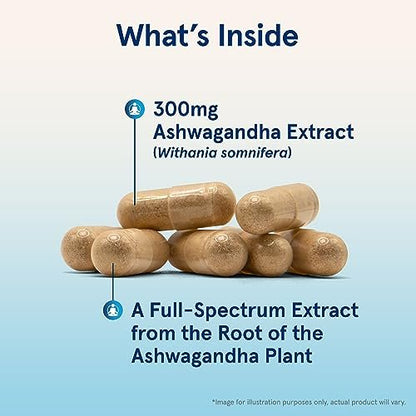 Jarrow Formulas Ashwagandha Kapseln, 300 mg, Unterstützt die normale Stressresistenz, 120 vegane Kapseln, 60 Tage Vorrat