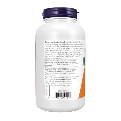 NOW Supplements, Vollspektrum-Mineral-Kapseln, Multi-Mineral-Formel, 240 Veggie-Kapseln