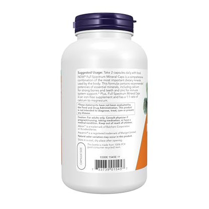 NOW Supplements, Vollspektrum-Mineral-Kapseln, Multi-Mineral-Formel, 240 Veggie-Kapseln