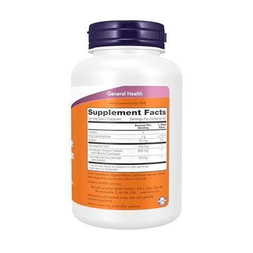 NOW Foods Glucosamin & Chondroitin mit Spurenelementkonzentrat und Alfalfa, 120 Kapseln