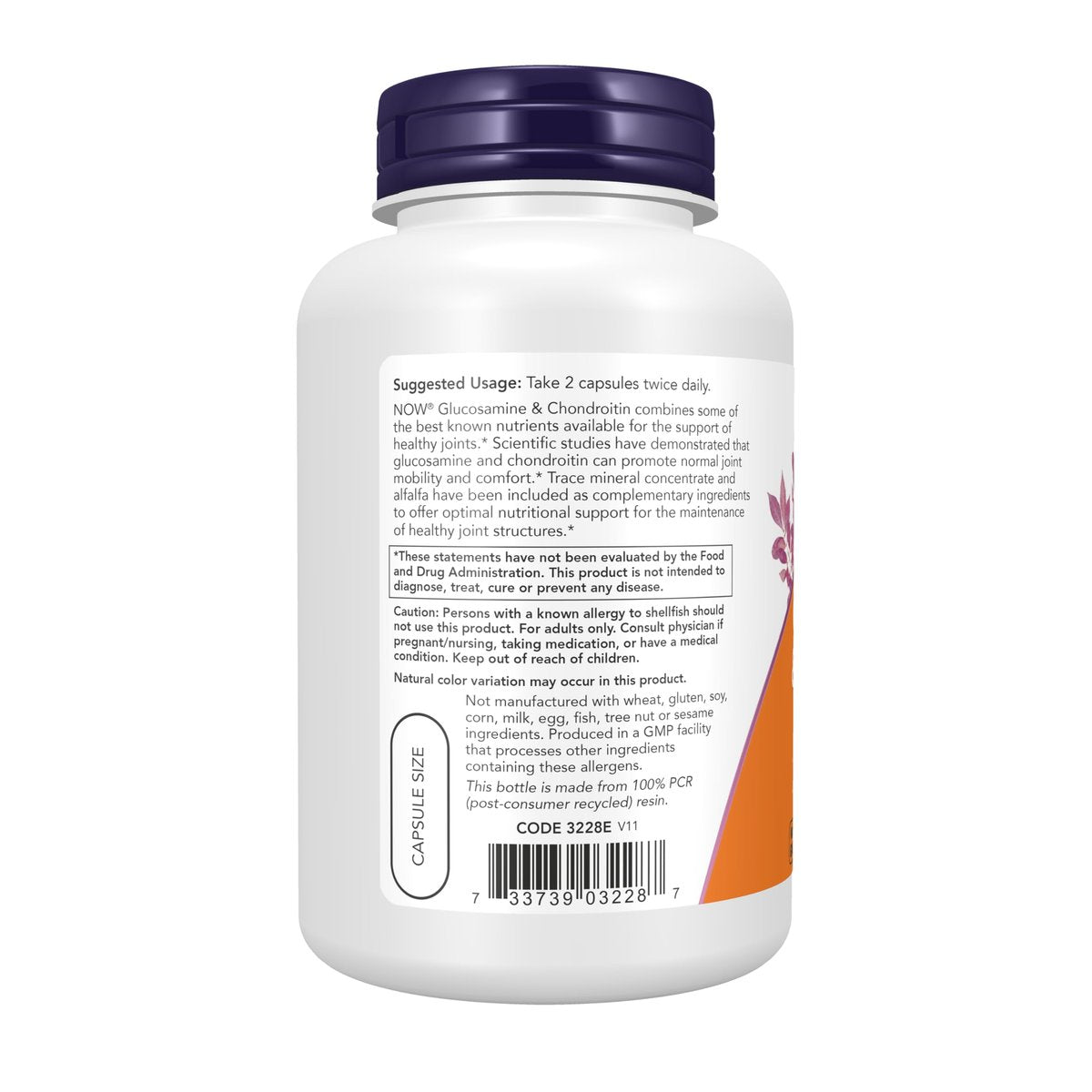 NOW Foods Glucosamin & Chondroitin mit Spurenelementkonzentrat und Alfalfa, 120 Kapseln