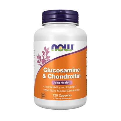 NOW Foods Glucosamin & Chondroitin mit Spurenelementkonzentrat und Alfalfa, 120 Kapseln