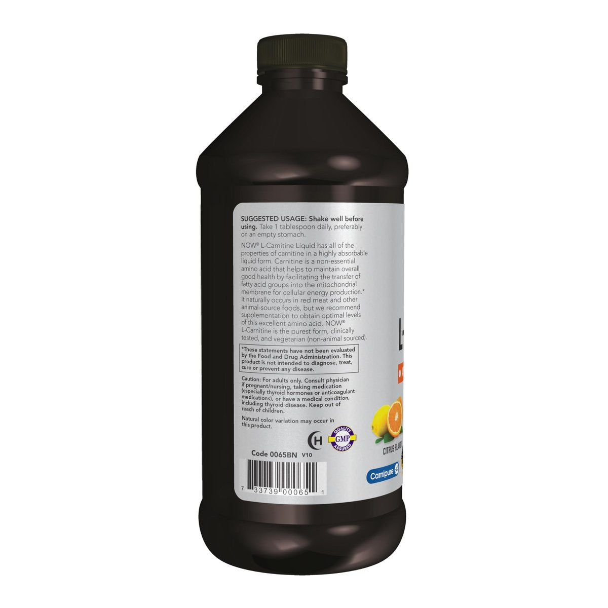NOW Foods L-Carnitin Flüssigkeit 1000 mg – Hoch absorbierbar, Zitrusgeschmack, 473 ml