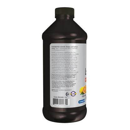 NOW Foods L-Carnitin Flüssigkeit 1000 mg – Hoch absorbierbar, Zitrusgeschmack, 473 ml